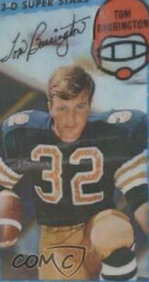 Tom Barrington #1 Football Cards 1971 Kellogg's