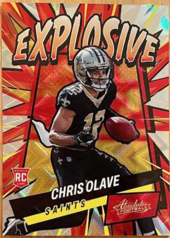 Chris Olave #E44 Football Cards 2022 Panini Absolute Explosive