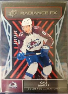 Cale Makar [Red] #RFX-14 Hockey Cards 2021 SPx Radiance FX