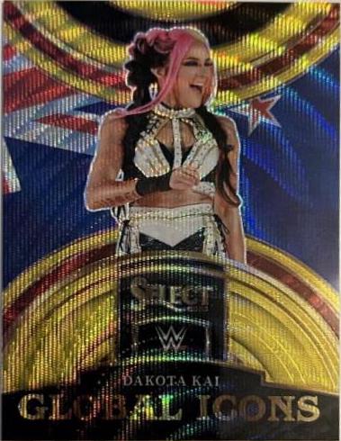 Dakota Kai [Gold Wave] #7 Wrestling Cards 2023 Panini Select WWE Global Icons