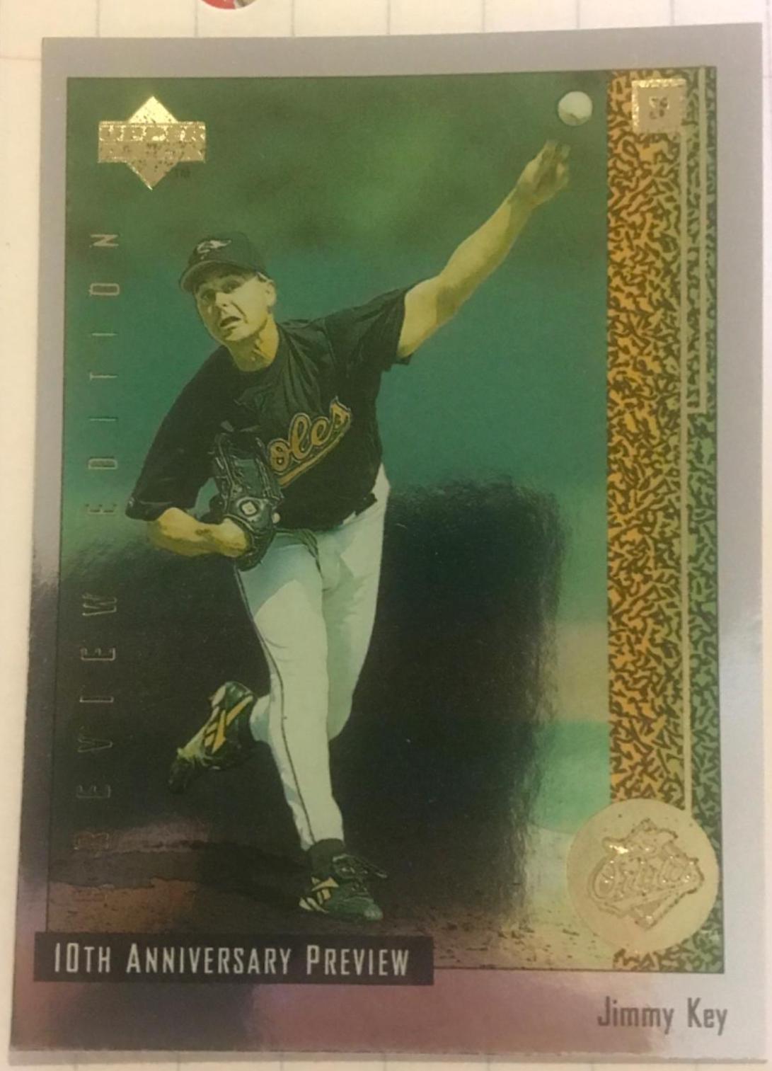 Jimmy Key #8 of 60 Baseball Cards 1998 Upper Deck 10th Anniversary Preview