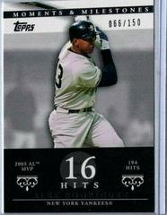 Alex Rodriguez #35 Baseball Cards 2007 Topps Moments & Milestones Prices