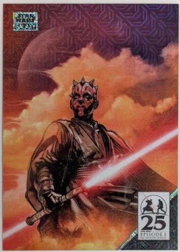 Darth Maul Galaxy 7 [Mojo Refractor] #AM-6 Star Wars 2024 Topps Chrome Galaxy Art of Darth Maul