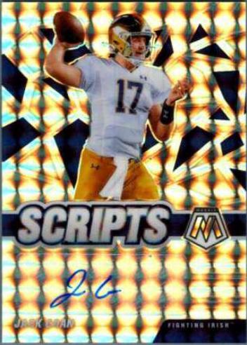 Jack Coan #SM-JCO Football Cards 2022 Panini Mosaic Draft Picks Scripts Autographs