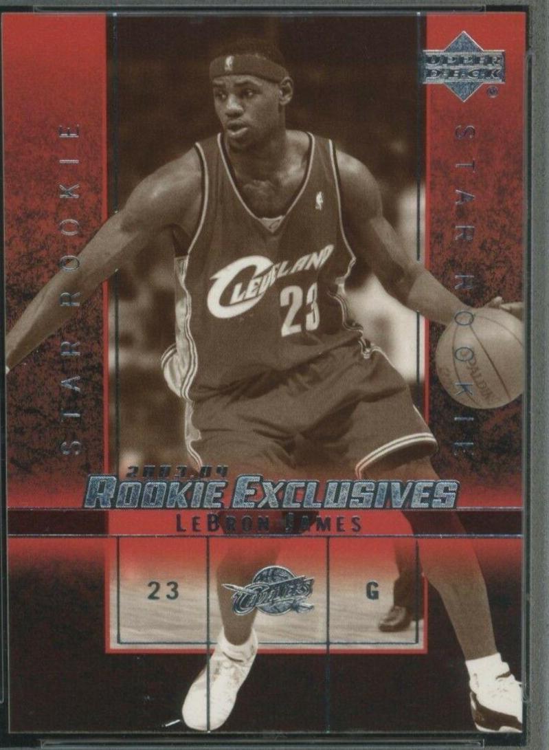 2003 Upper Deck Rookie Exclusives on sale LeBron James #1 Card