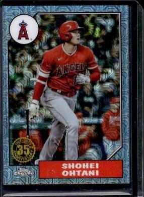 Shohei Ohtani [Blue] #T87C-50 Baseball Cards 2022 Topps Update 1987 Chrome