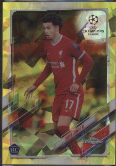 Curtis Jones [Yellow] #6 Soccer Cards 2020 Topps Chrome UEFA Champions League Sapphire