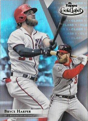 Bryce Harper [Class 1] #3 Baseball Cards 2018 Topps Gold Label