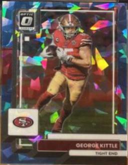 George Kittle [Ice] #174 Football Cards 2022 Panini Donruss Optic