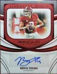 Bryce Young RC PANINI IMMACULATE fashion AUTO ROOKIE CARD /49