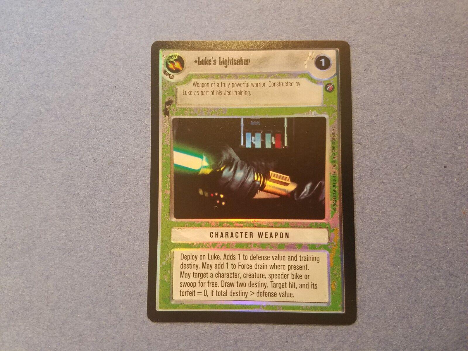 Luke's Lightsaber [Foil] Star Wars CCG Reflections II