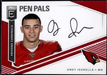 Andy Isabella #PP-AI Football Cards 2019 Donruss Elite Pen Pals Autographs