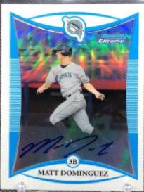 Matt Dominguez [Refractor Autograph] #BCP118 Baseball Cards 2008 Bowman Chrome Prospects