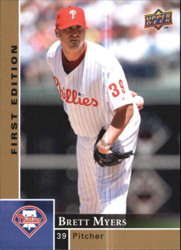 Brett Myers #231 Baseball Cards 2009 Upper Deck First Edition