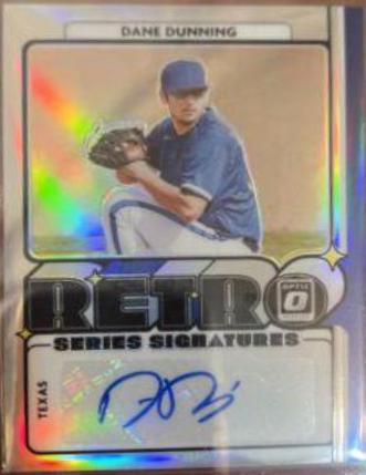 Dane Dunning #RET-DD Baseball Cards 2021 Panini Donruss Optic Retro Signature Series