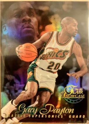 Gary Payton Row 1 #7 Basketball Cards 1996 Flair Showcase