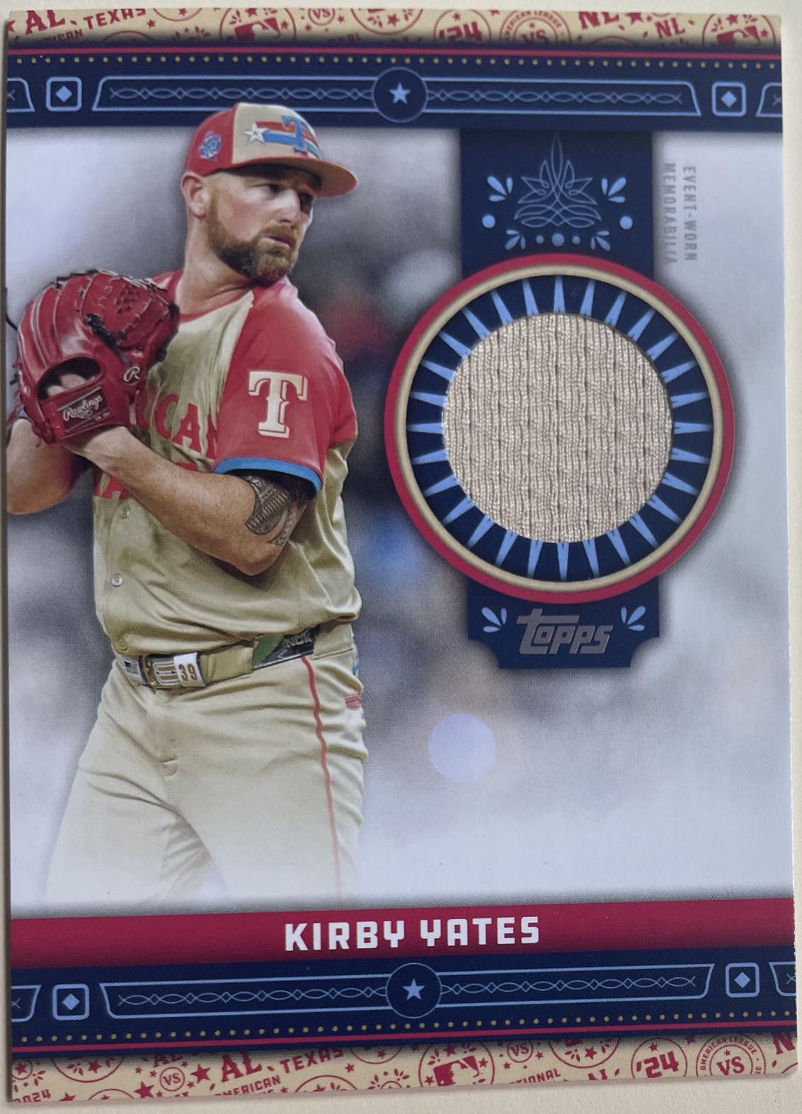 Kirby Yates ASRKY Prices 2024 Topps Update AllStar Stitches