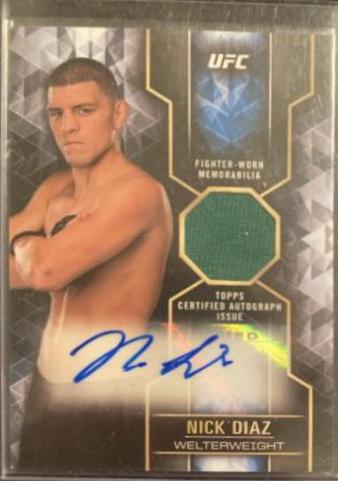 Nick Diaz #KAR-ND Ufc Cards 2017 Topps UFC Knockout Autograph Relics