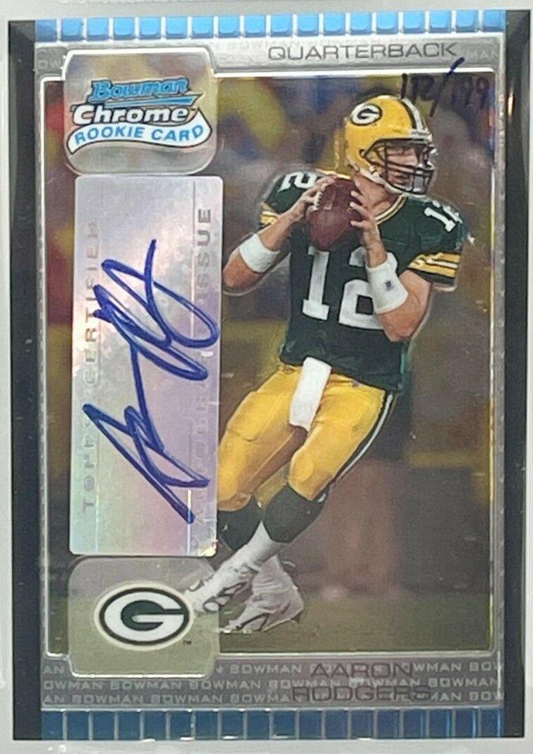 Aaron Rodgers [Autograph] #221 Football Cards 2005 Bowman Chrome