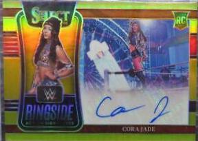 Cora Jade [Gold Prizm] #RA-CJD Wrestling Cards 2022 Panini Select WWE Ringside Action Signatures