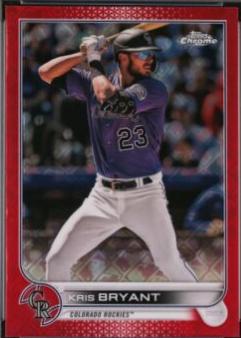 Kris Bryant [Red] #95 Baseball Cards 2022 Topps Chrome Logofractor