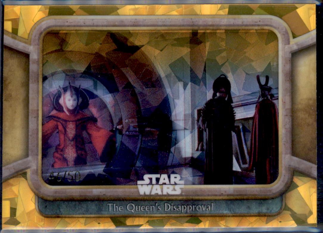 The Queen's Disapproval [Gold] #9 Star Wars 2024 Topps Chrome Sapphire