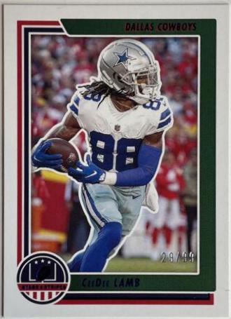 CeeDee Lamb [Blue] #STS-CLA Football Cards 2021 Panini Chronicles Stars and Stripes