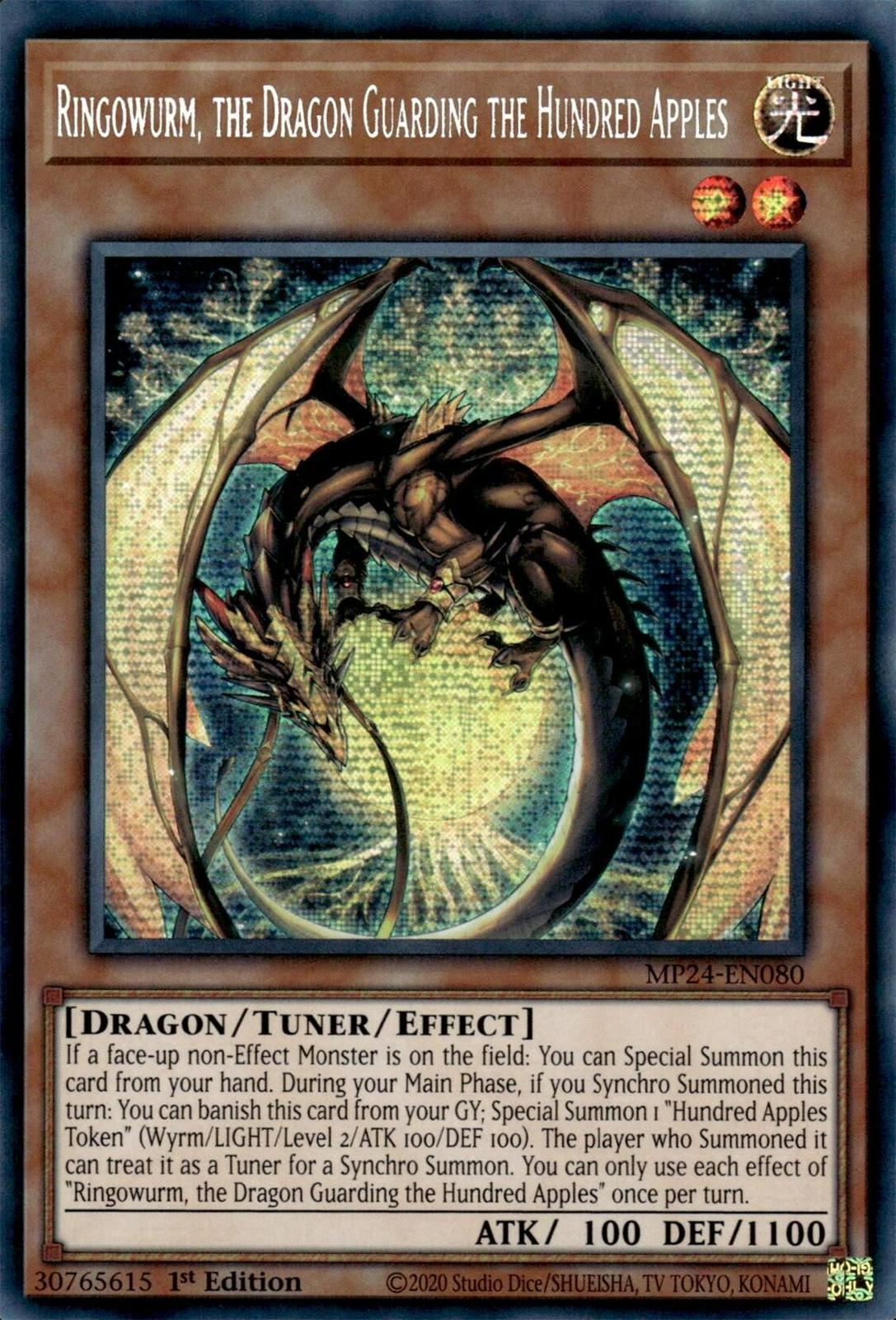 Ringowurm, the Dragon Guarding the Hundred Apples MP24-EN080 YuGiOh 25th Anniversary Tin: Dueling Mirrors