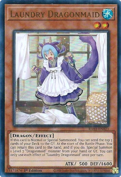 Laundry Dragonmaid [Super Rare] RA03-EN021 YuGiOh Quarter Century Bonanza