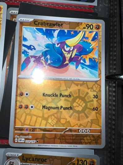 Crabrawler [Reverse Holo] #114 photo