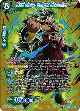 SS3 Broly, Saiyan Berserker BT7-127 Dragon Ball Super Assault of the Saiyans