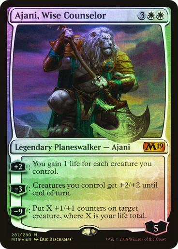 Ajani, Wise Counselor [Foil] #281 Magic Core Set 2019