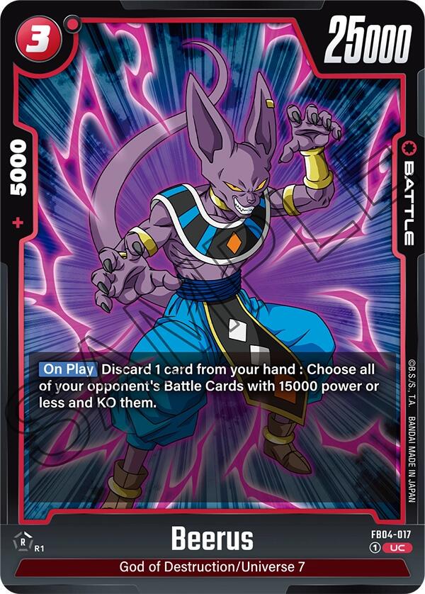 Beerus FB04-017 Dragon Ball Fusion World Ultra Limit