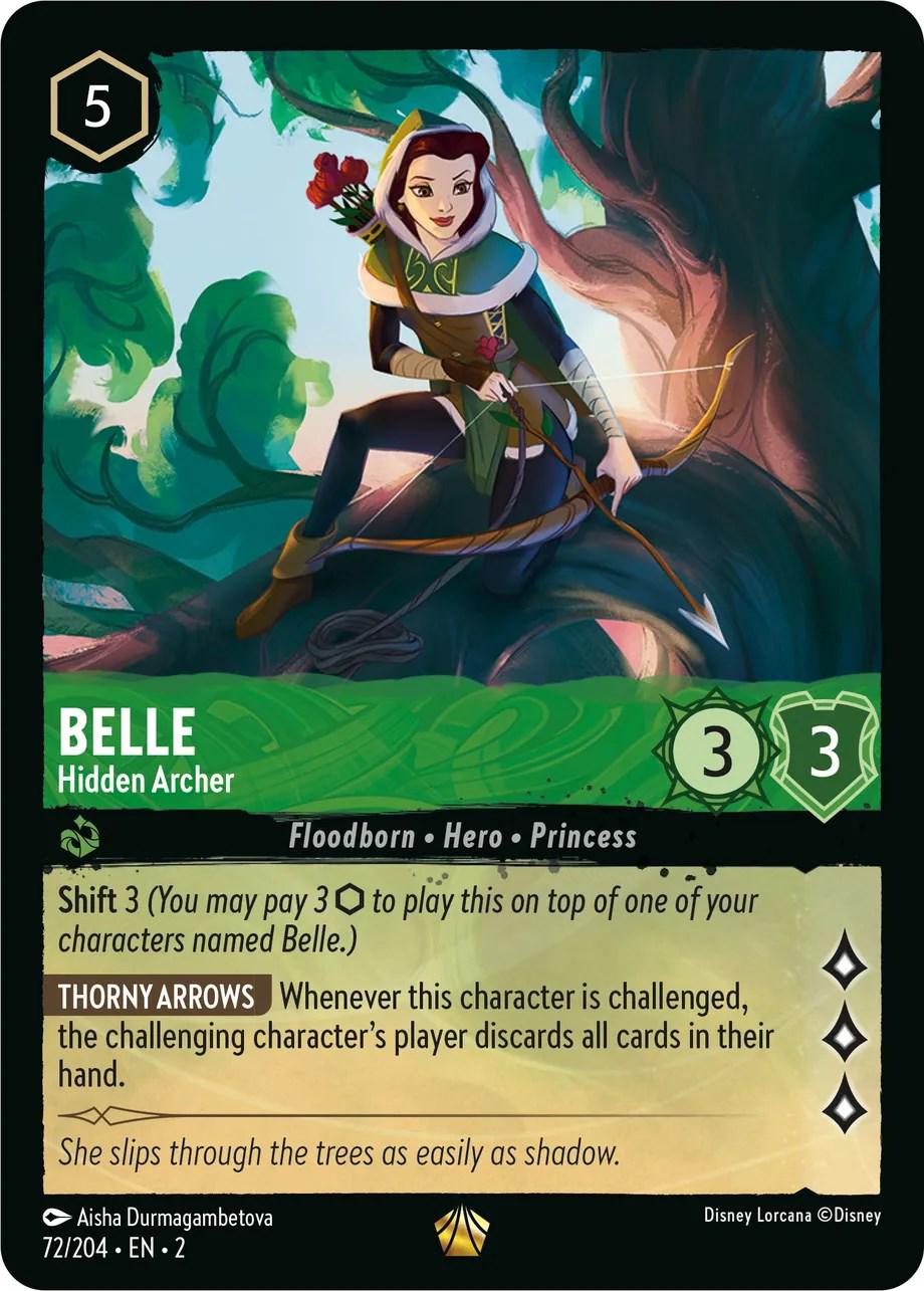 Belle - Hidden Archer #72 Lorcana Rise of the Floodborn