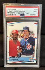 Ozzie Smith, Ryne Sandberg [Masters of the Double Play] #628 Baseball Cards 1988 Fleer Prices