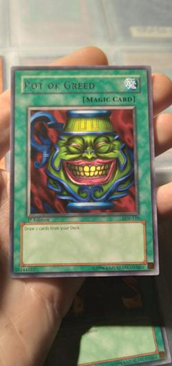 Pot Of Greed 1st Edition Ungraded YuGiOh Legend Of Blue Eyes