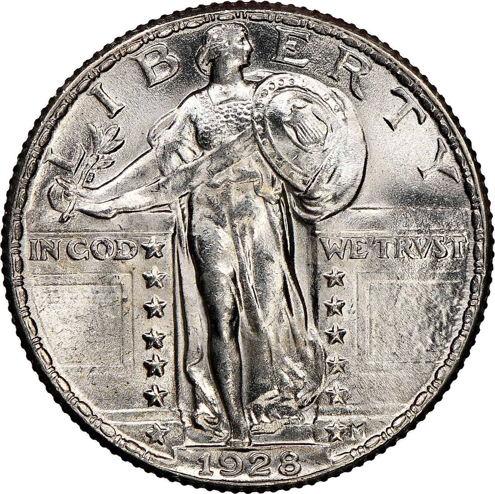 1928 D Coins Standing Liberty Quarter