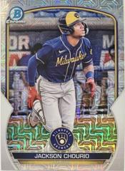 Jackson Chourio [Mega Box Mojo Refractor] #BCP-76 Baseball Cards 2023 Bowman Chrome Prospects Prices