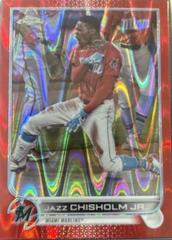Jazz Chisholm Jr. [Red Wave] #91 Baseball Cards 2022 Topps Chrome Prices