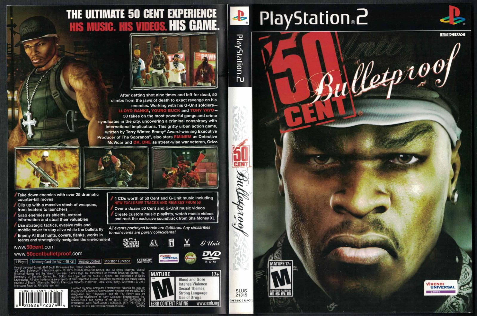 50 Cent Bulletproof Prices Playstation 2 | Compare Loose, CIB & New Prices