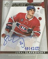 Juraj Slafkovsky [Inscribed Autograph] Hockey Cards 2022 SP Authentic Prices