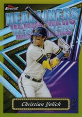 Christian Yelich [Gold] Baseball Cards 2023 Topps Finest Headliners Prices