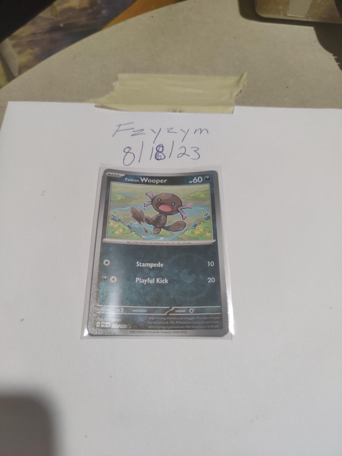 Paldean Wooper [Reverse Holo] Ungraded Pokemon Paldea Evolved