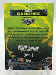 Back Of Card | Sixto Sanchez [Gold Minted] Baseball Cards 2021 Topps Fire Rookie Ignition