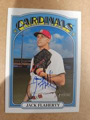 Jack Flaherty Baseball Cards 2021 Topps Heritage Real One Autographs Prices