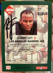 Ronnie Lott Football Cards 1992 Collector's Edge Prices