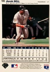 Rear | Derek Bell Baseball Cards 1995 Collector's Choice Se