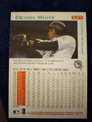Back Of Card | Devon White Fleer 97 Baseball Cards 1997 Fleer Tiffany