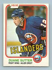 Duane Sutter Hockey Cards 1981 O-Pee-Chee Prices