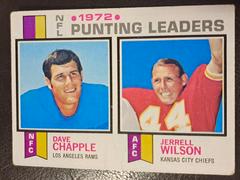 D.Chapple, J.Wilson [Punting Leaders] Football Cards 1973 Topps Prices